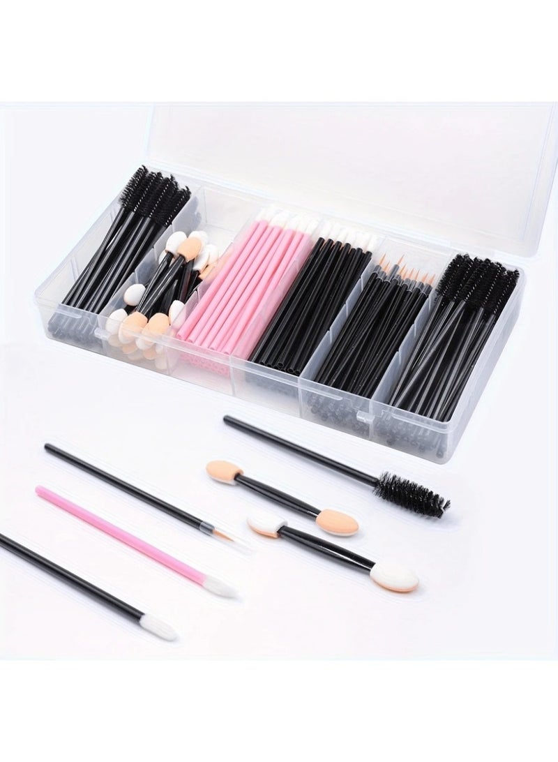 220-Piece Disposable Makeup Applicator Set – Mascara Wands, Lip Brushes & Eyeshadow Applicators – Hygienic Beauty Tools Kit with Storage Box - Image 5